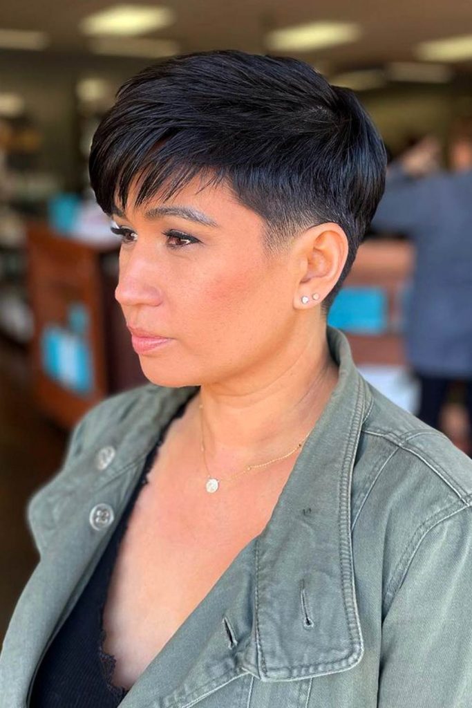 Choppy Pixie With Taper Fade