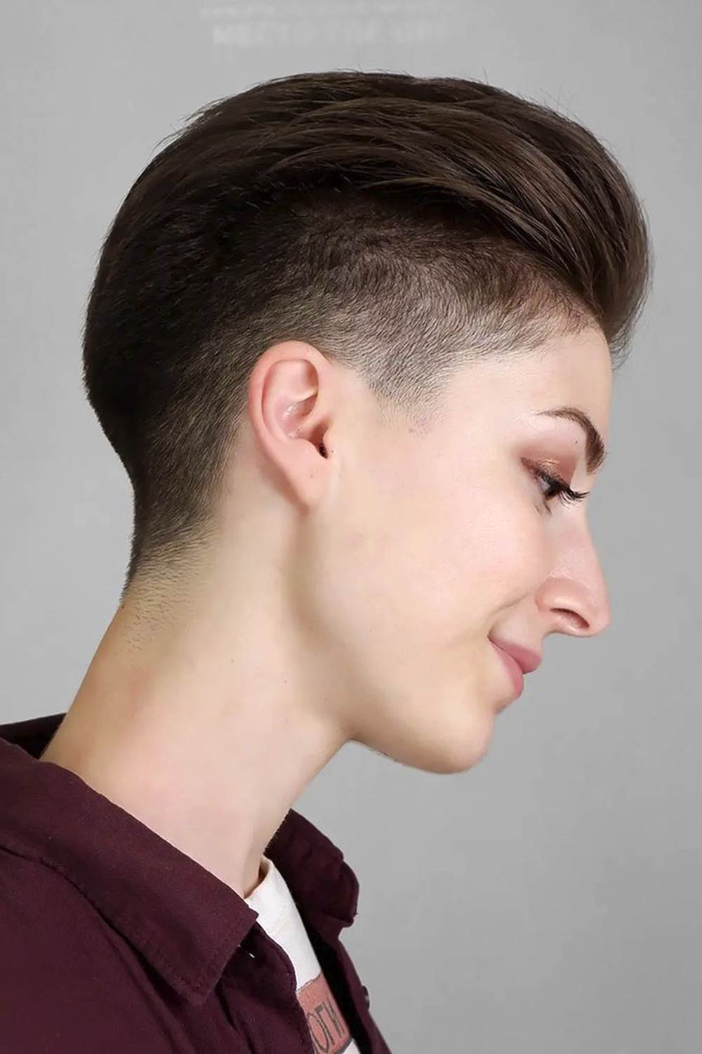 Chick Pompadour With Low Fade Haircut for Women