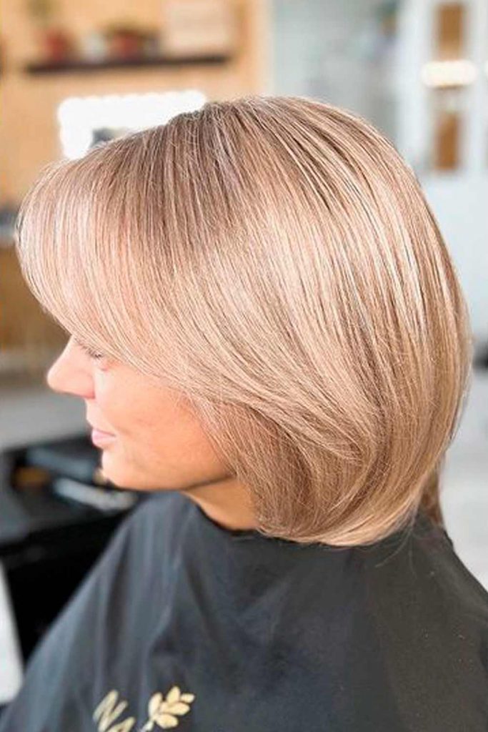 Long Straight Bob Haircuts for Older Women