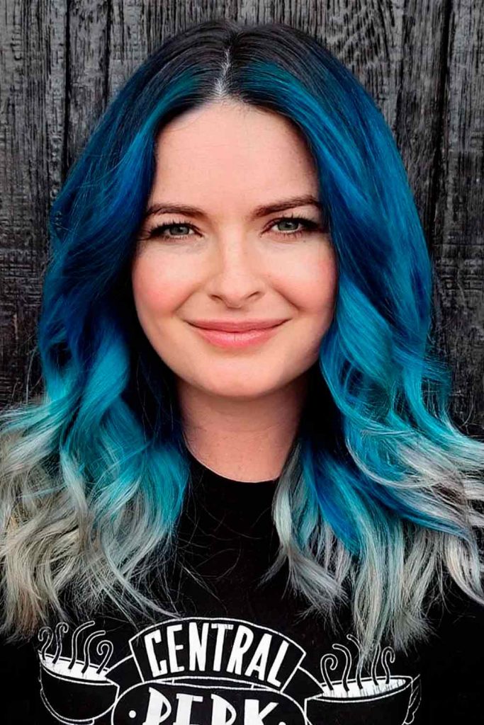 Bold Blue Teal & Gray Highlights