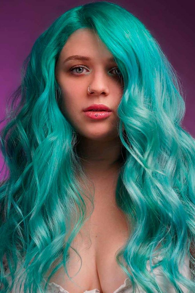 Greenish Teal Mermaid Hair