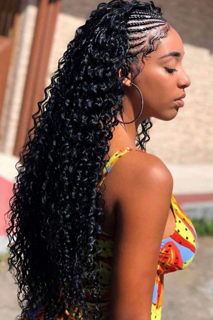 Fulani Tribal Braids with Curls