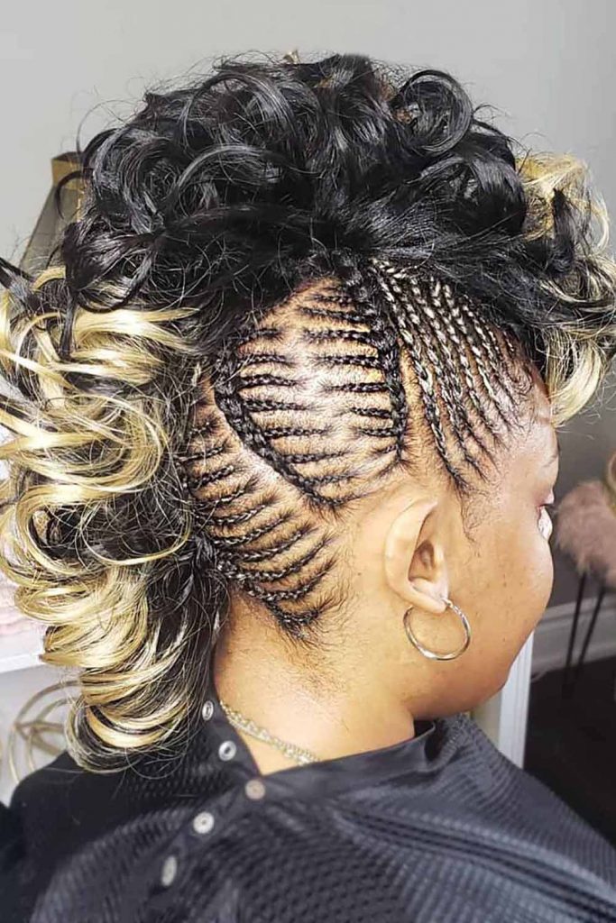 Unbelievably Full Black Braided Mohawk #cornrowbraids #braids