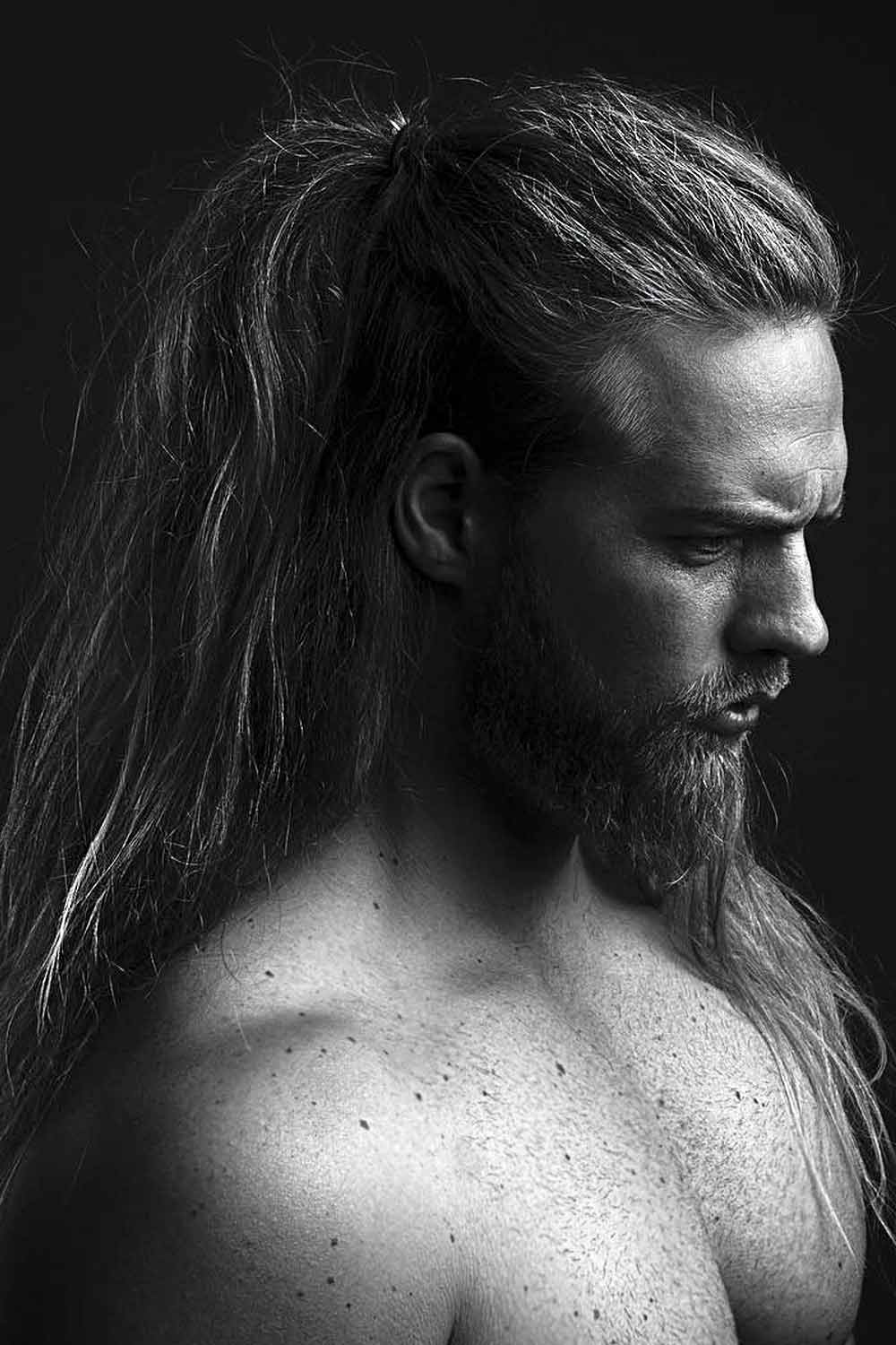 High Ponytail #longhaircutformen #longhairstyle