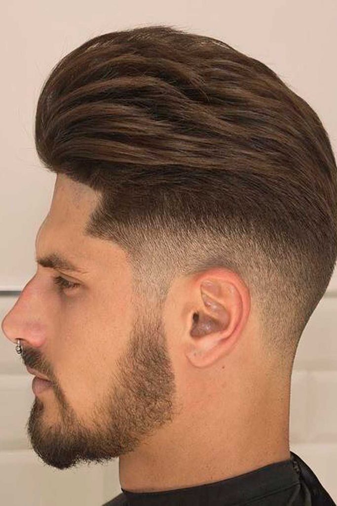Stylish Layered Low Fade Mohawk For Thick Hair