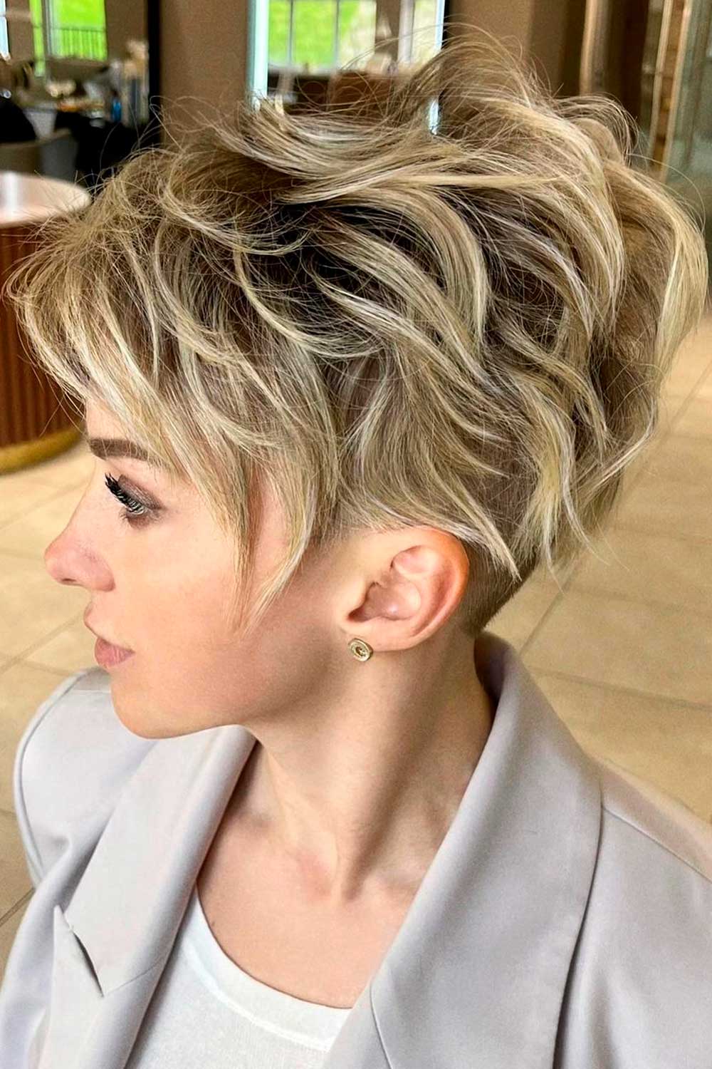 Pixie with Blonde Highlights