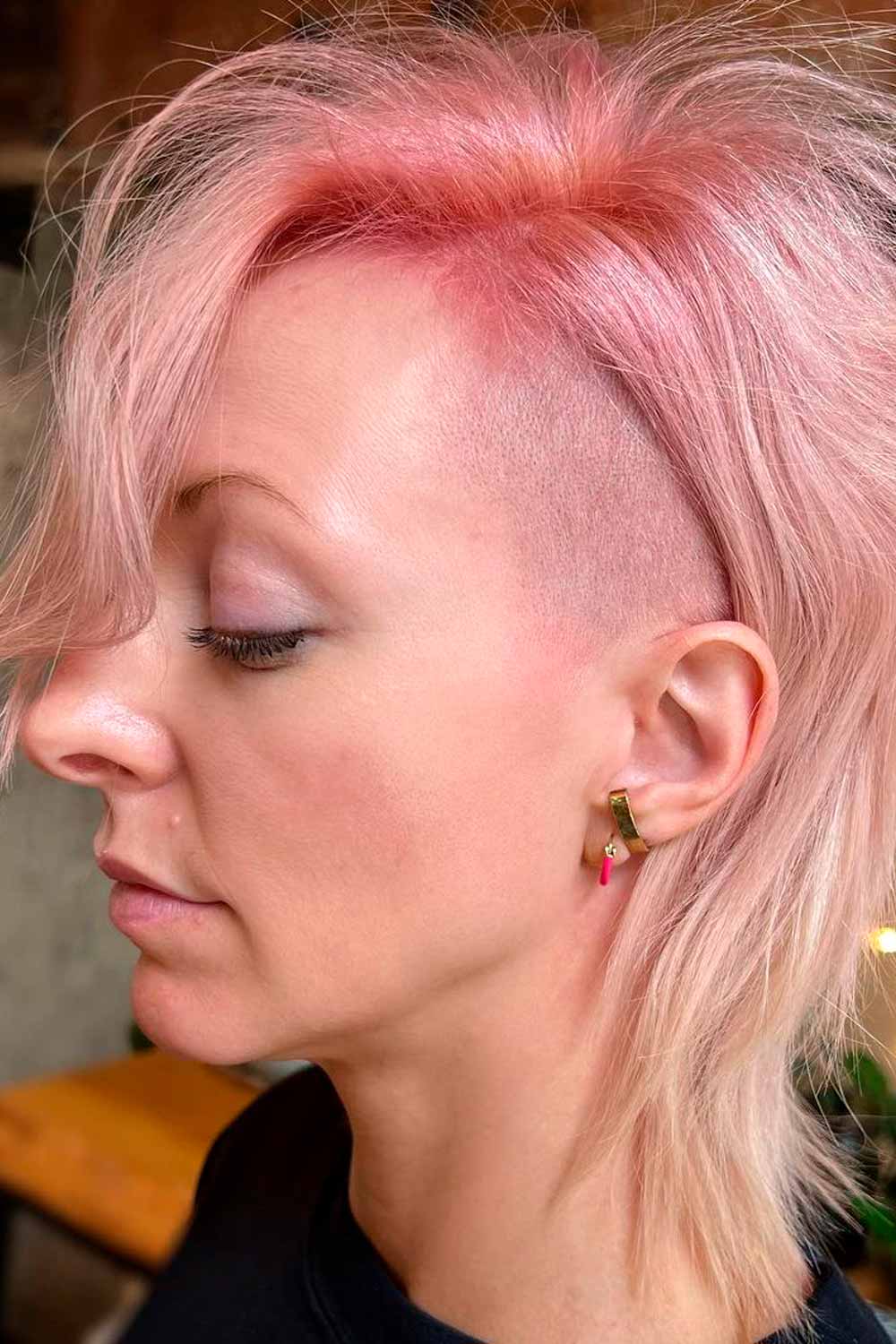 Pastel Pink Mullet Hair