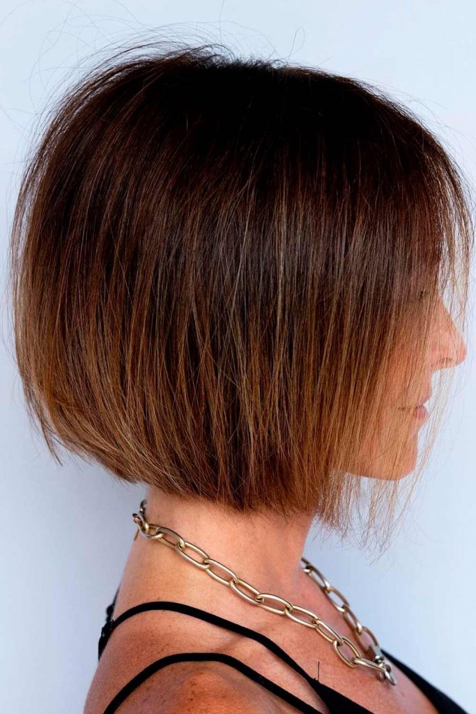 Textured bobs have a more subtle shape and less maintenance at home