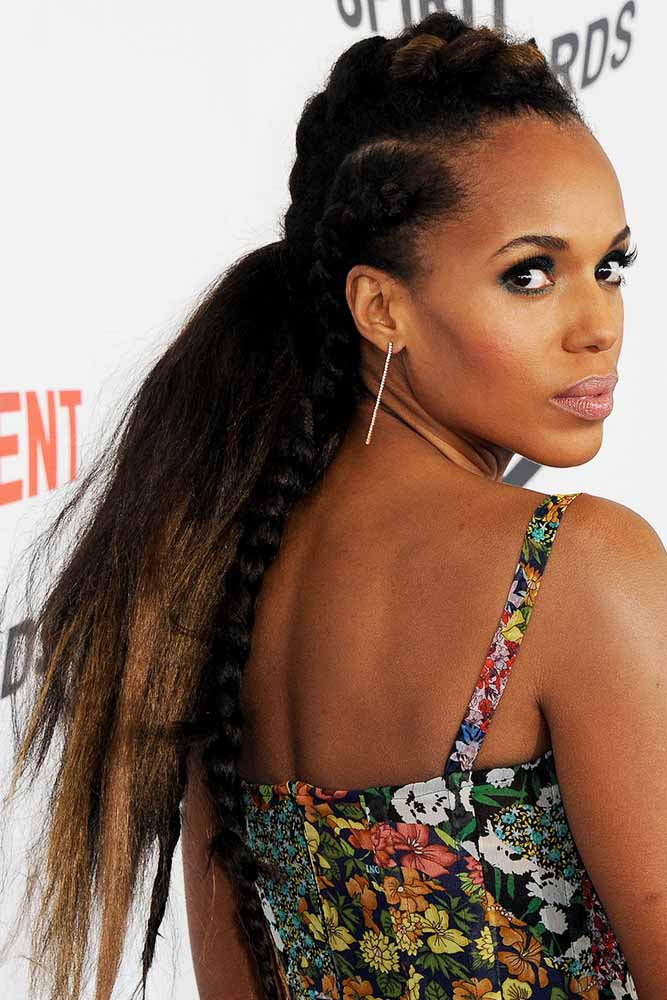 Faux Hawk Braids Into Pony #braidedhairstyles #braids