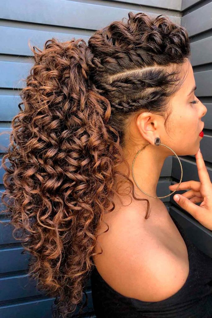 Twist Faux Hawk Ponytail #braidedhairstyles #braids