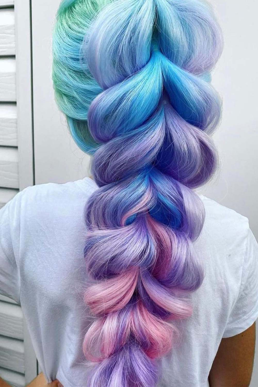 Faux Hawk Violet Braid