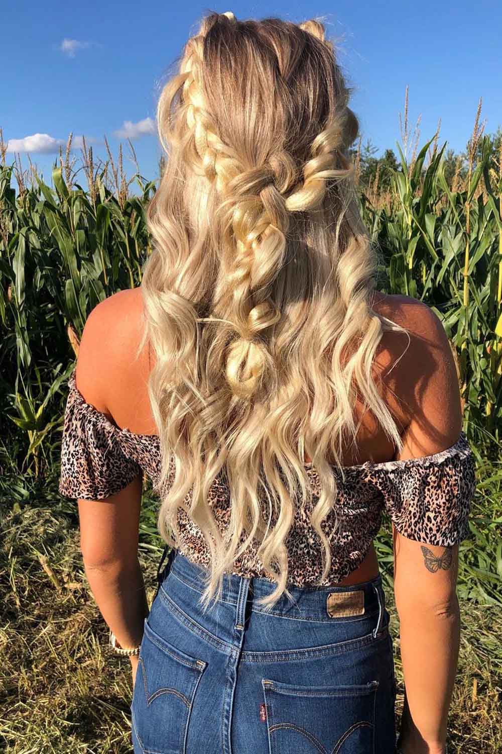 Blonde Beach Waves Hair