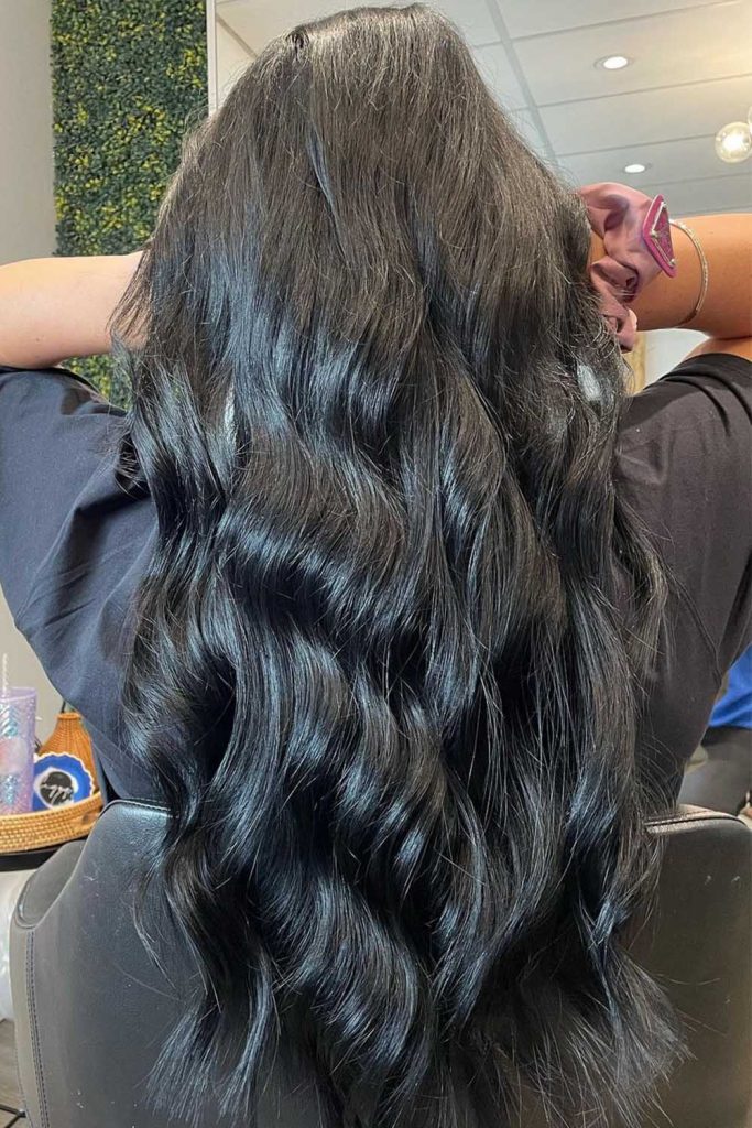 Long Beach Waves with Overnight Braids