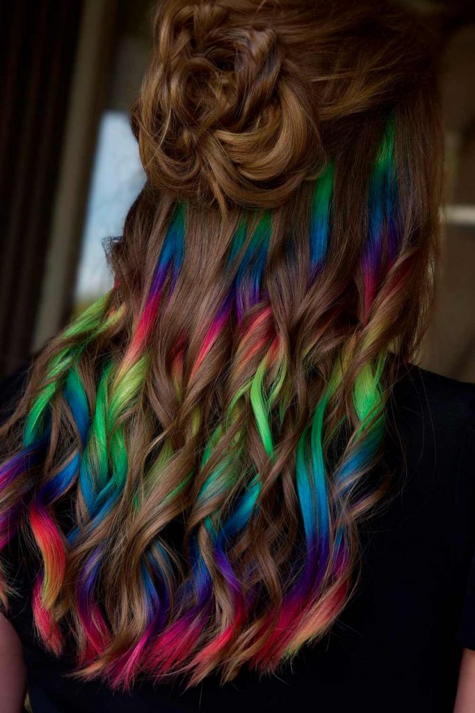 Long Brown Hair & Hidden Rainbow