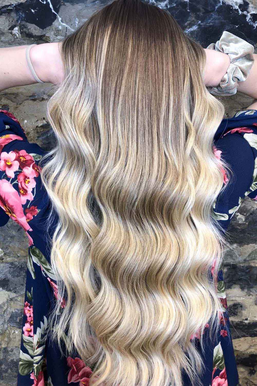 Babylights on Long Wavy Hair