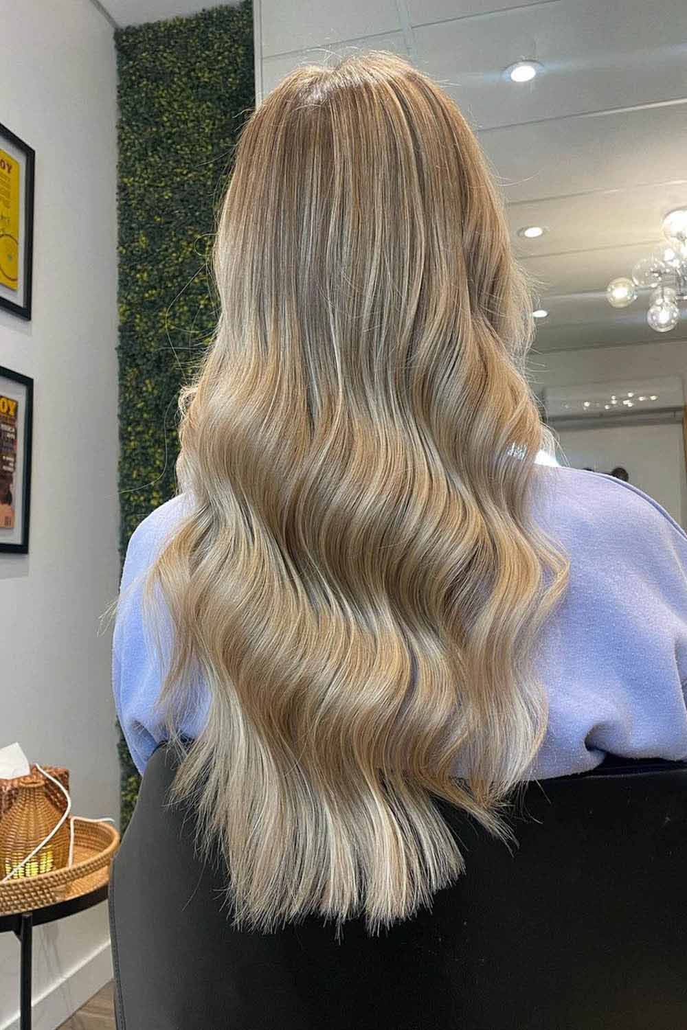 Wavy Icy Blonde Hair