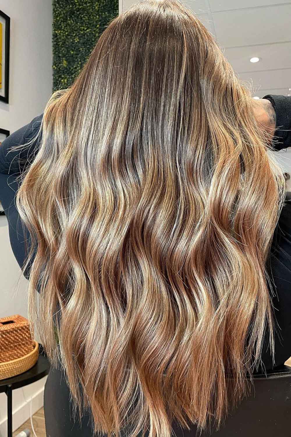 Long Brunette Hair with Balayage