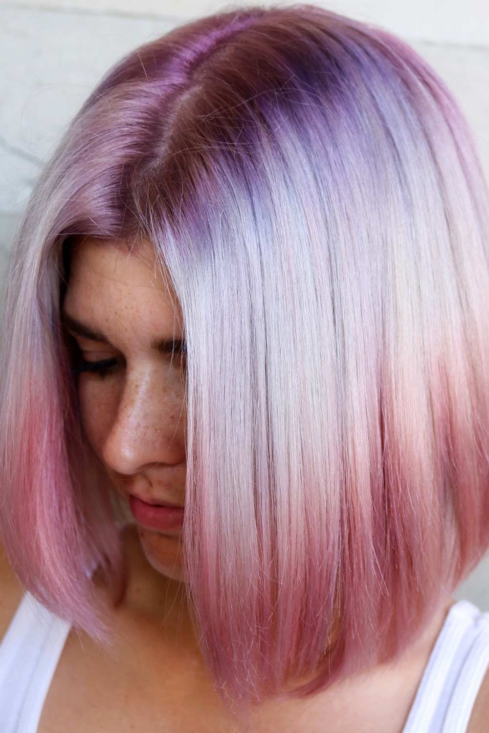 In a color-melt ombré, multiple colors are used to create a smooth, melted effect