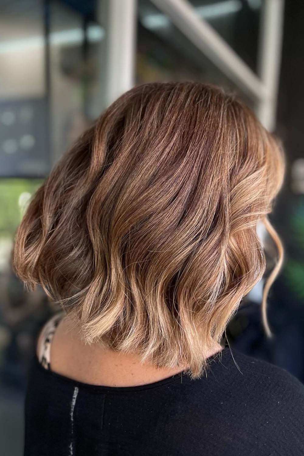 Ashy-To-Honey Ombre on Short Hair