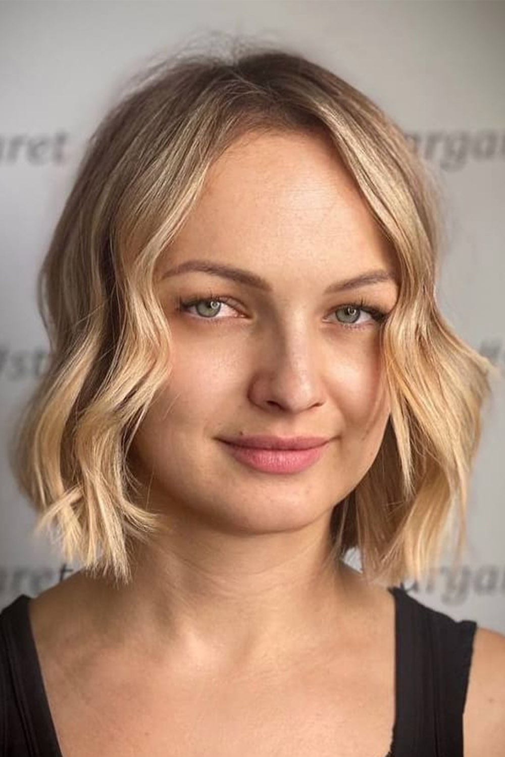 Honey Blonde Wavy Bob