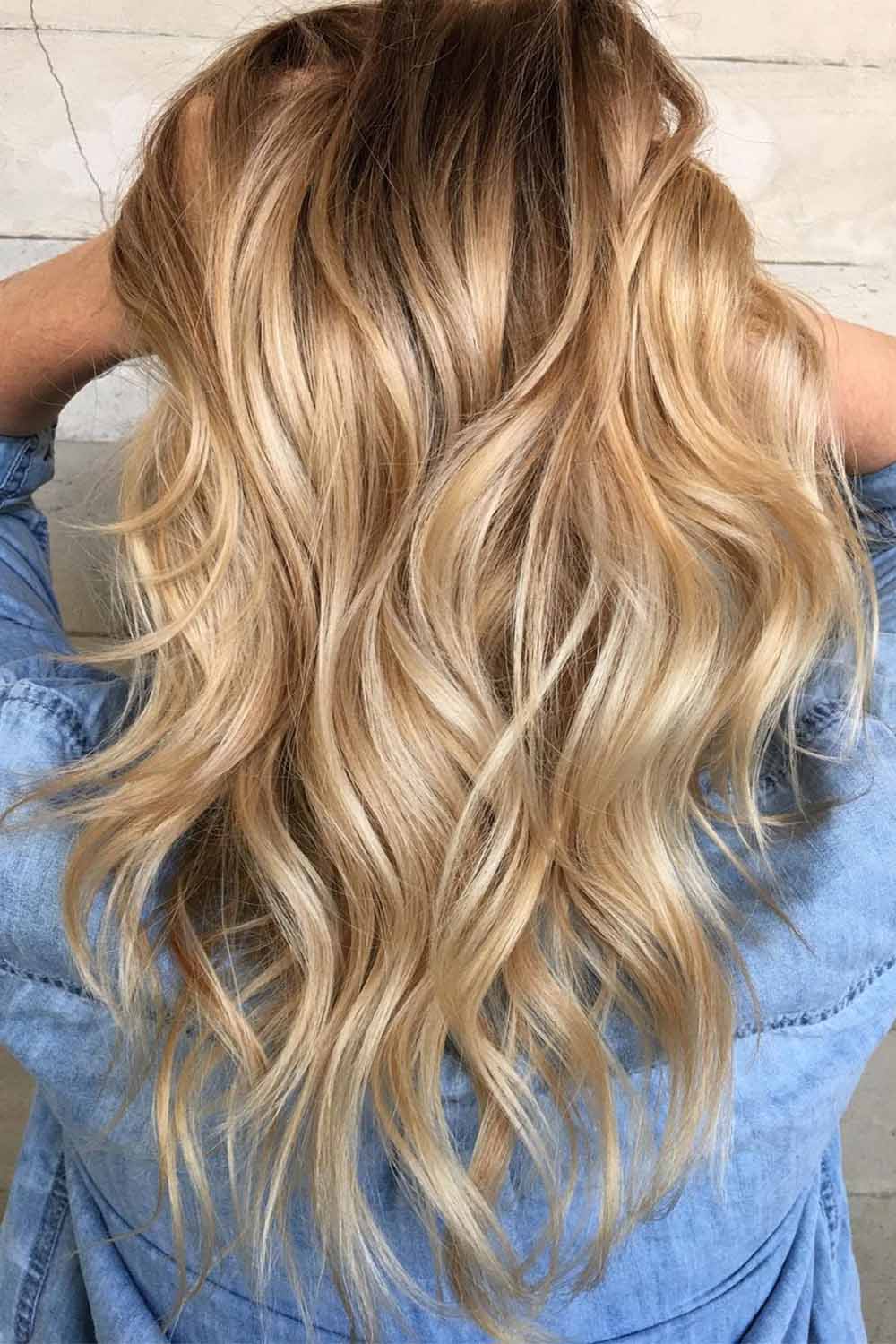 Wavy Pastel Hair With Dark Roots