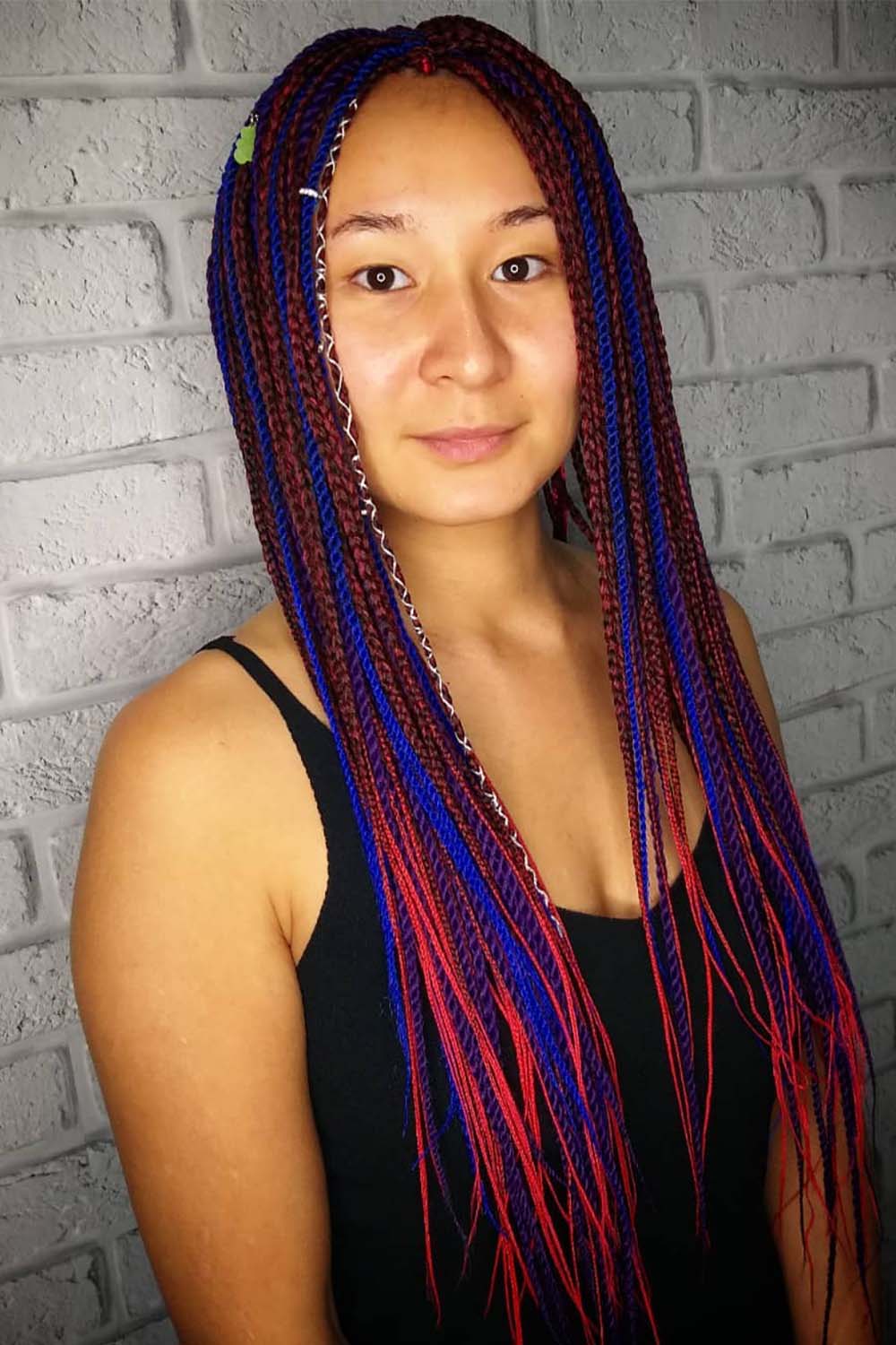Red and Blue Braids Combo