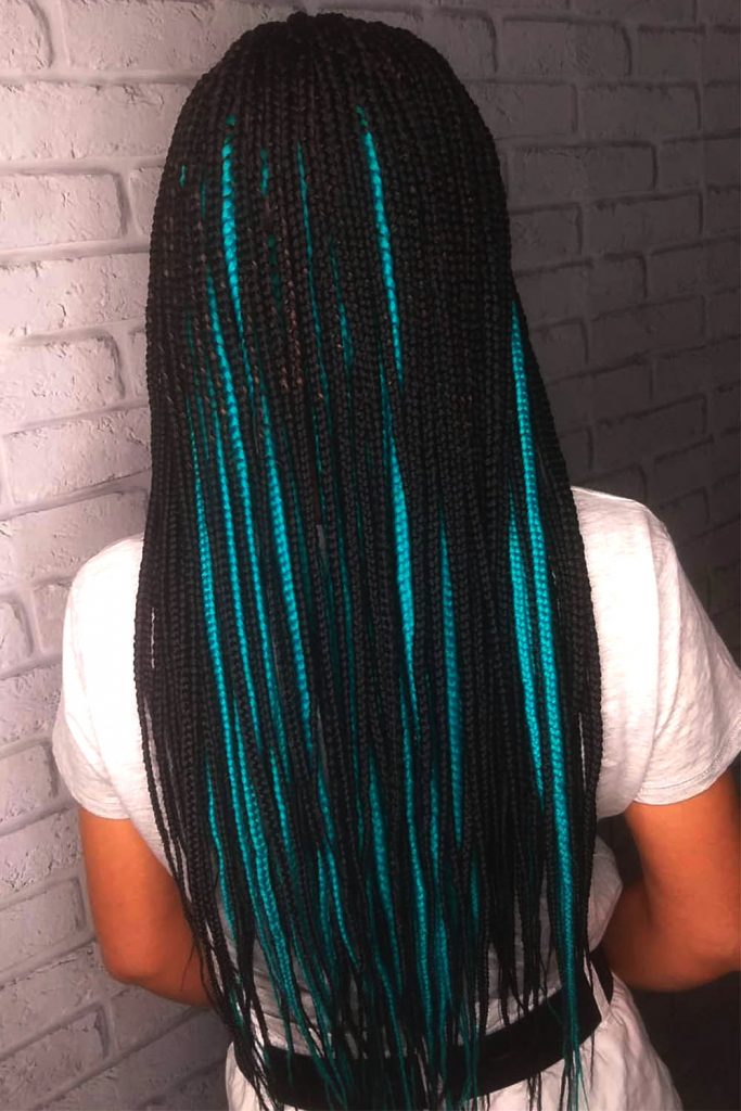 Turquoise Peekaboo Braids