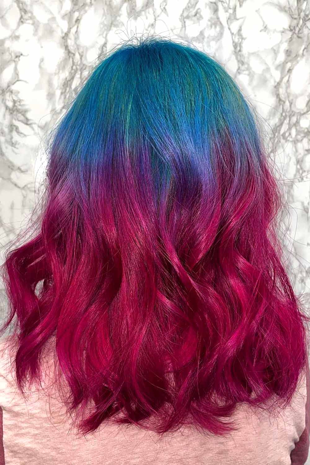 Blue and Pink Ombre Hair