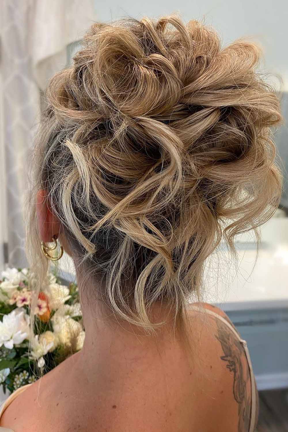 Updo with Blondish Highlights