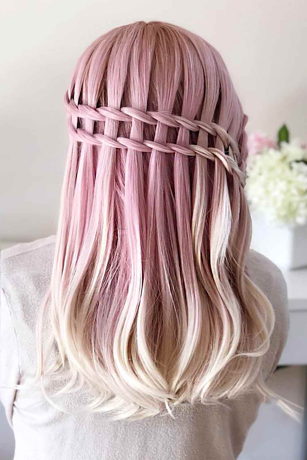 Waterfall Braids For Girls #fallhairstylestrends #hairstylestrends #trends