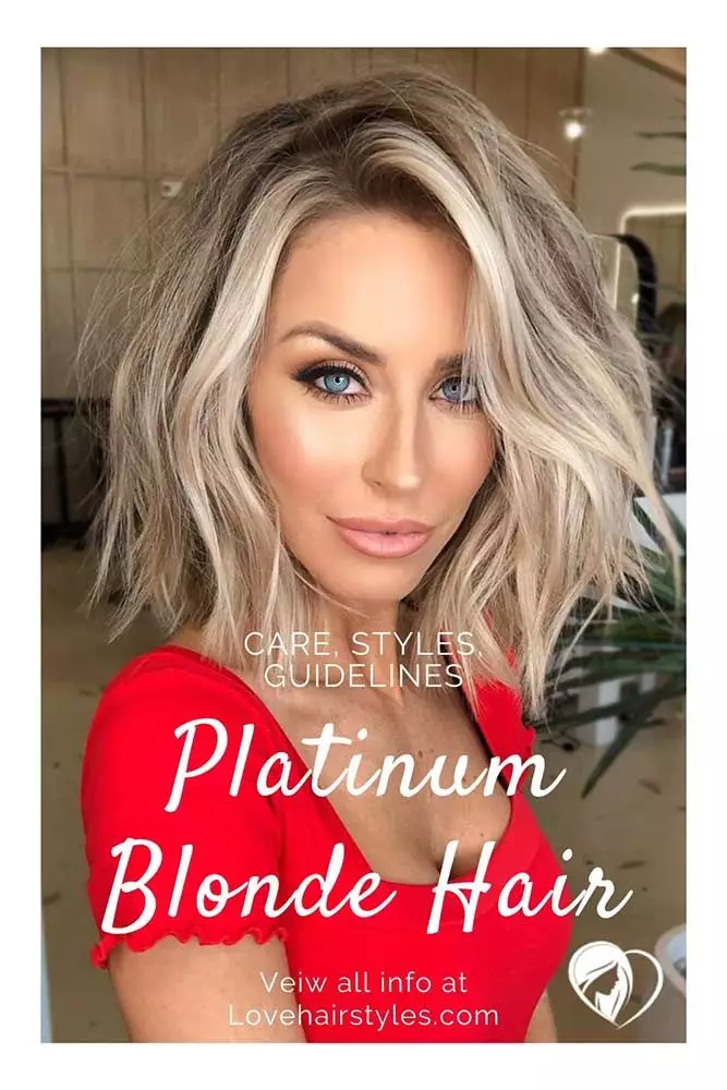 white blonde hair with lowlights