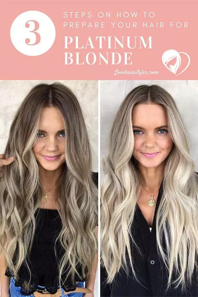 Platinum Blonde Hair Color Chart 