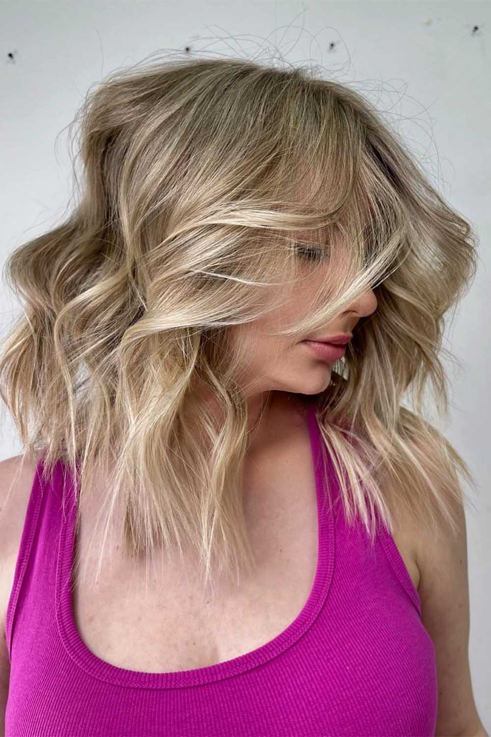 Blonde Straight Styles for Medium Hair
