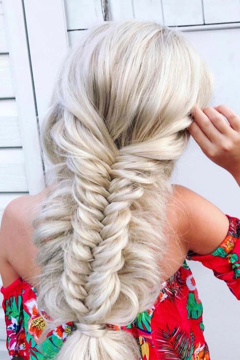 Braided White Blonde Hair