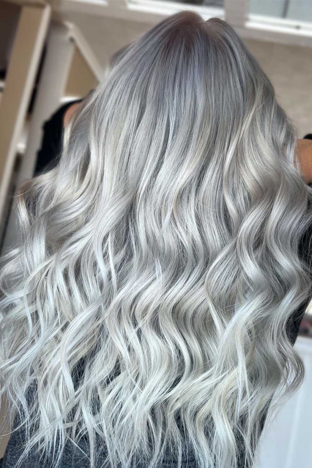 Wavy Metallic Blonde Hair