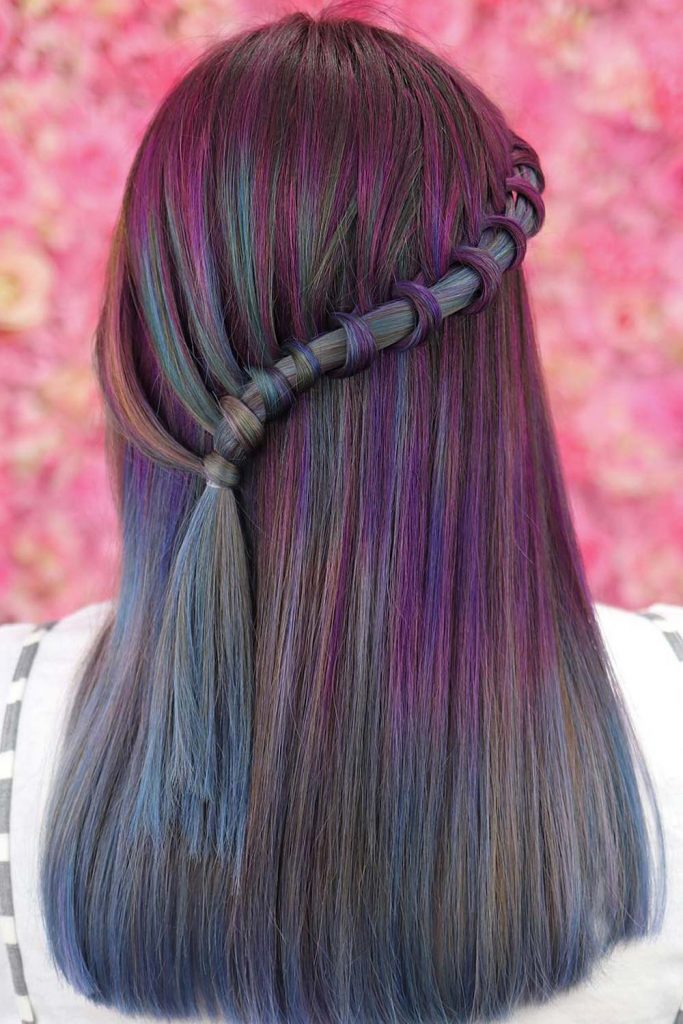Chinese Ladder Braid with Fall Hair Colors