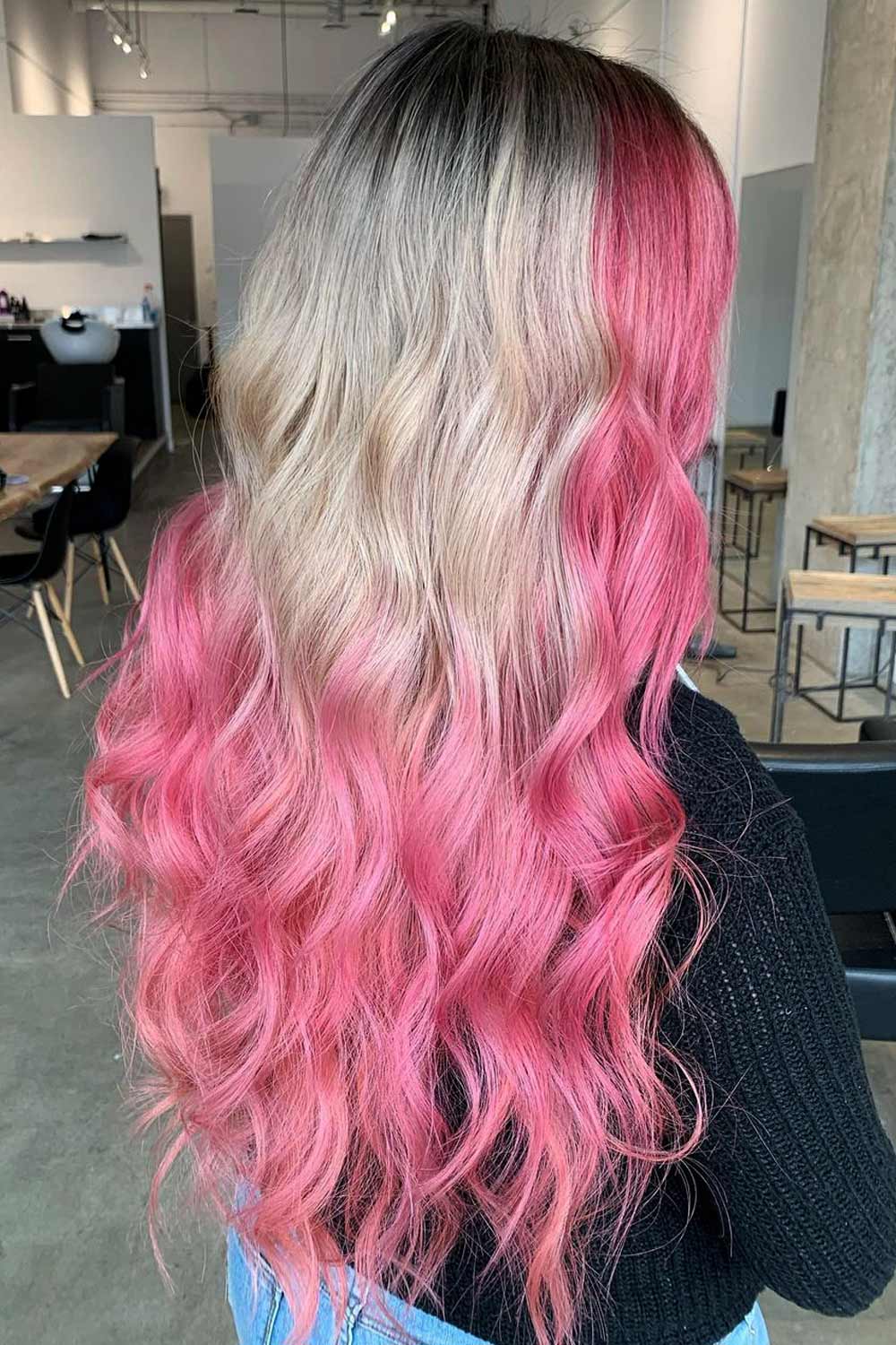Barbie Look with Pink Dip Dyeing Hair