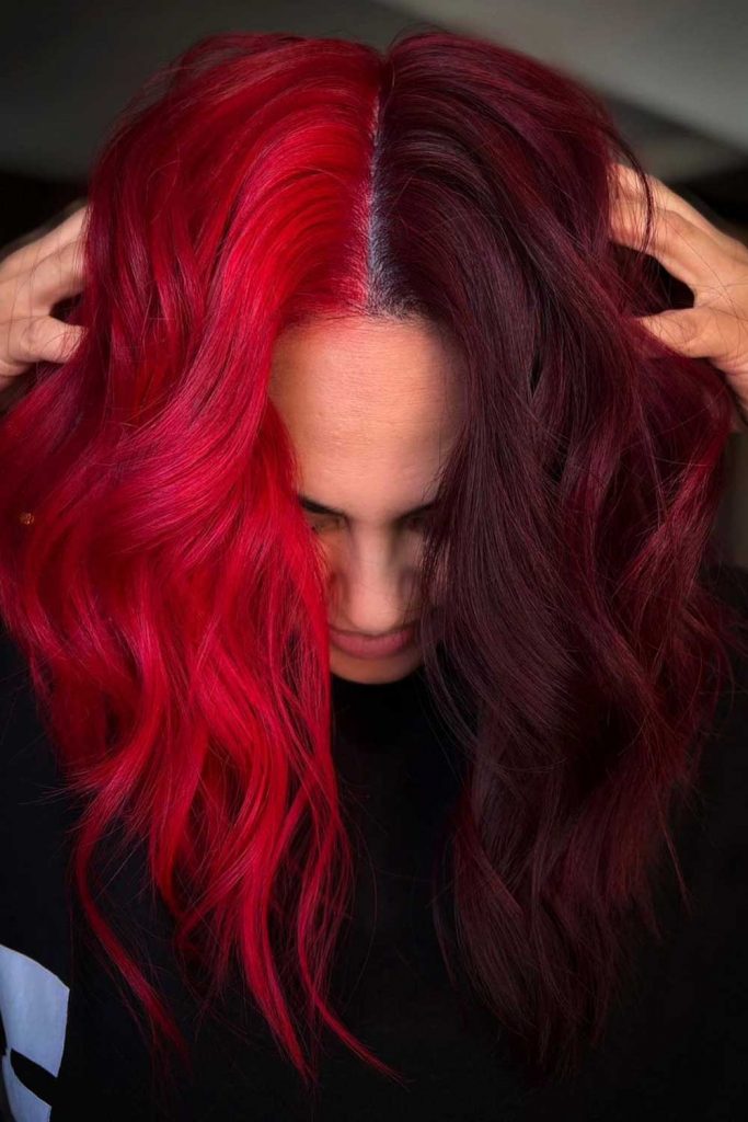 Red Wine Split Hair