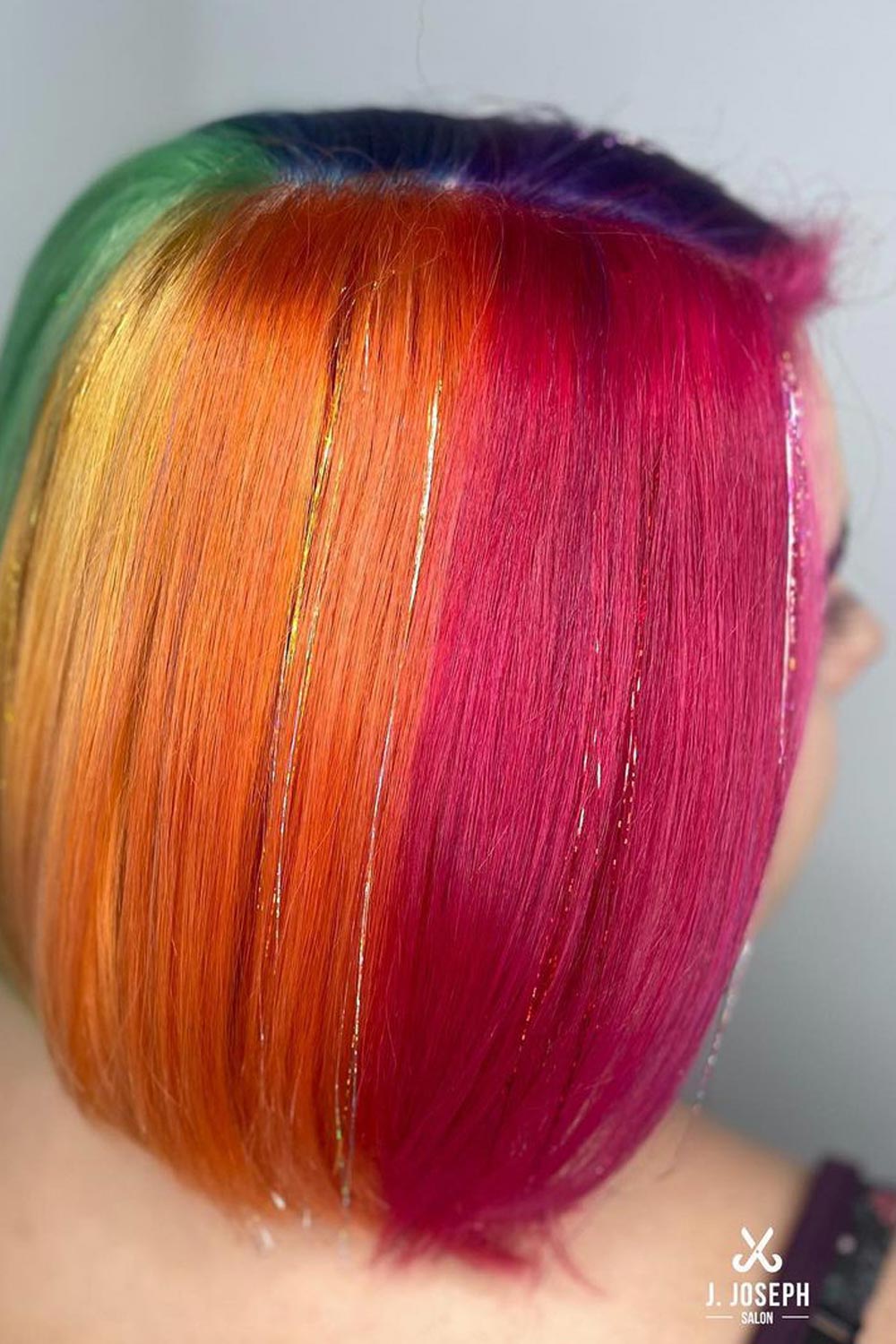 Color Blocking Hair Rainbow