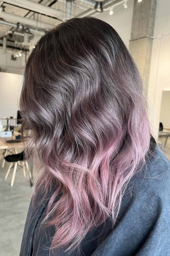 Subtle Lavender Ombre Hair