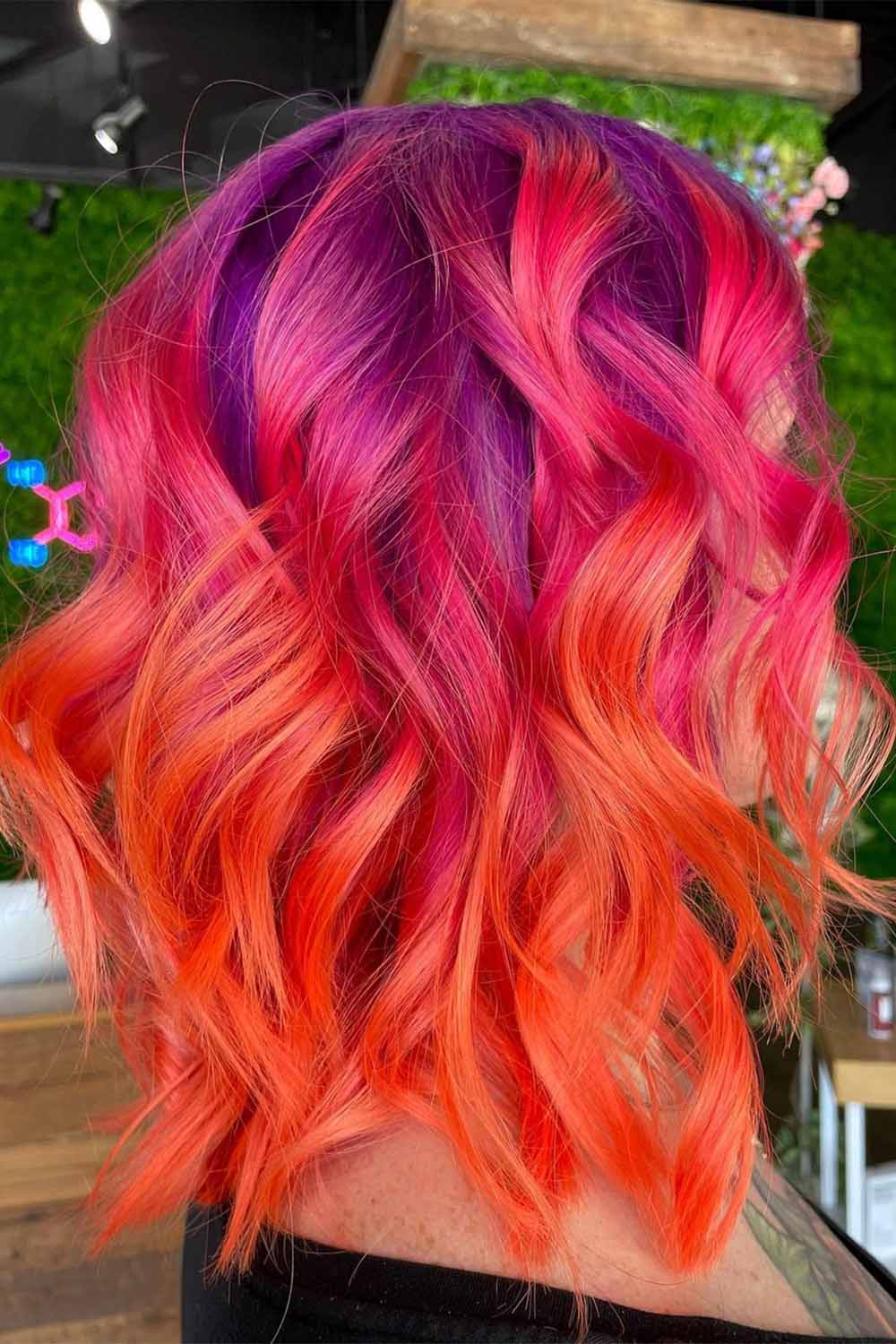 Copper Magenta Hair Color Combo