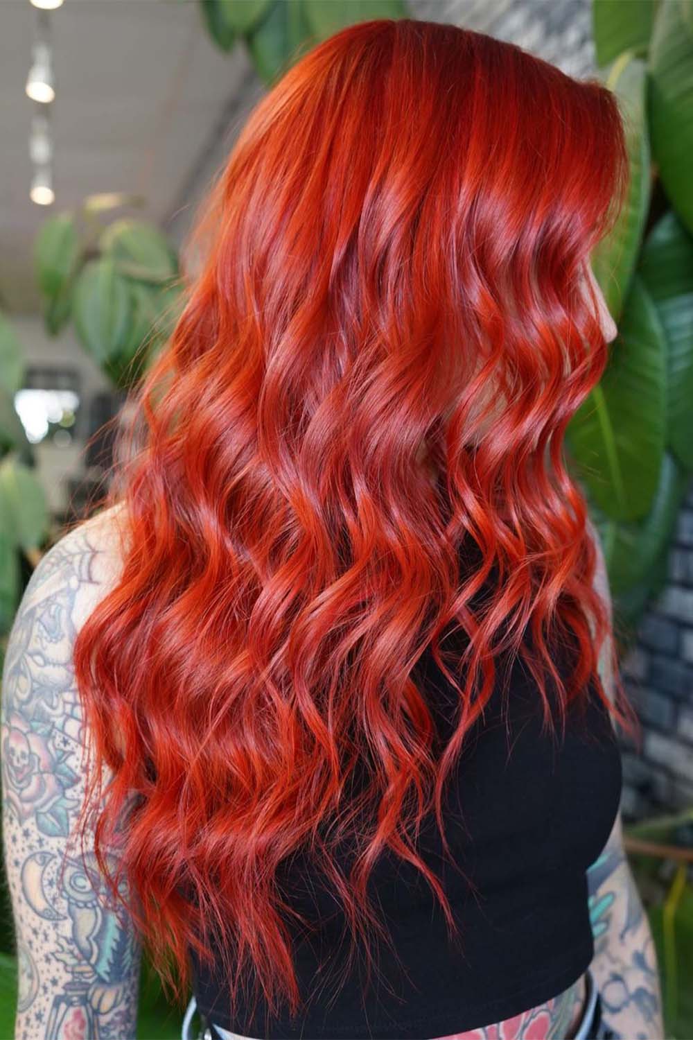 Orange-Red Wavy Hair