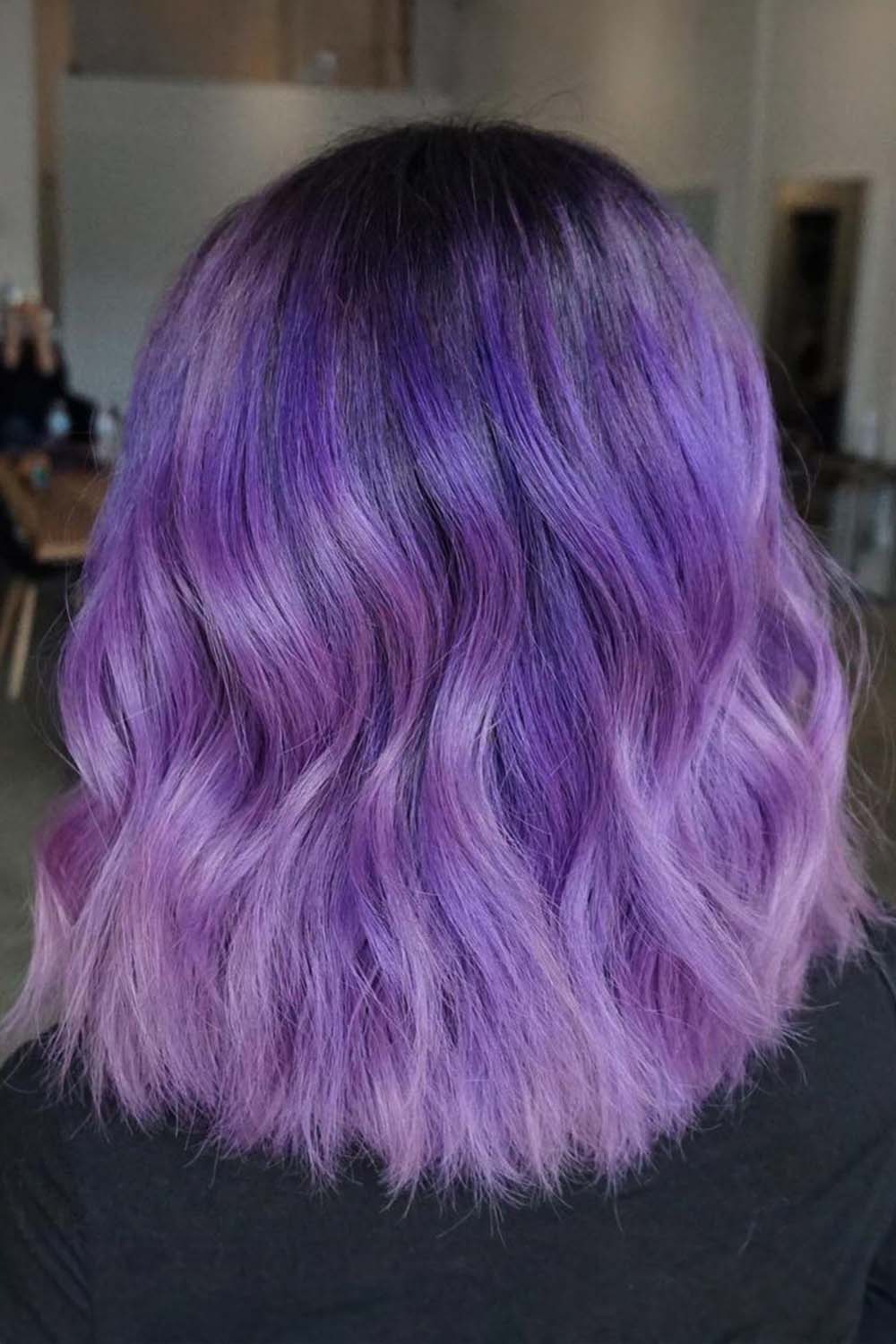 Blue and Lavender Hair Color Mix