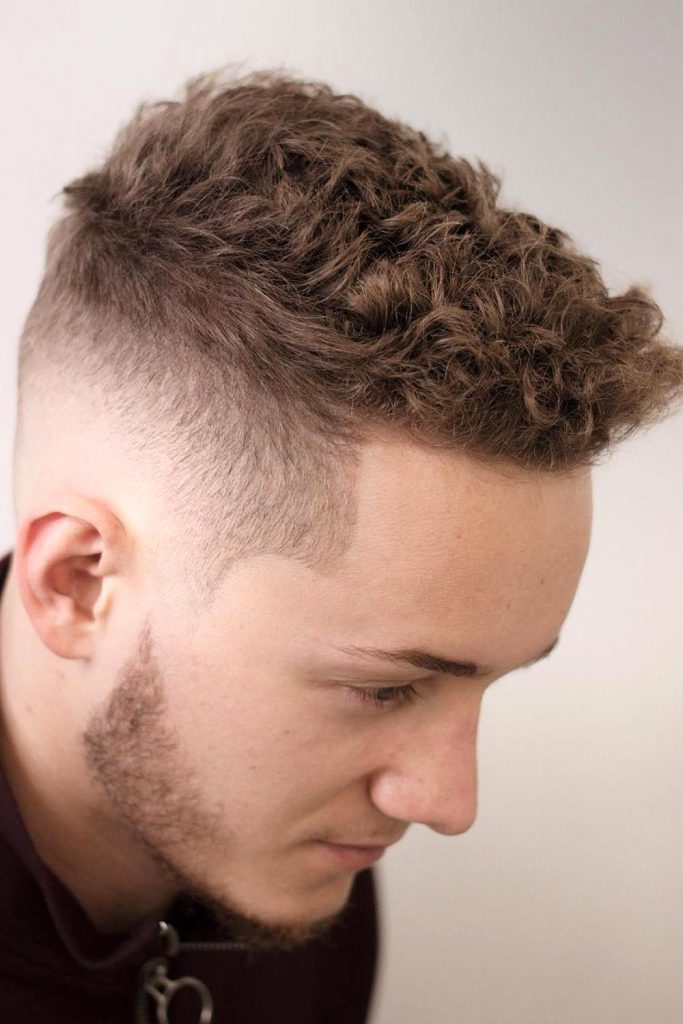 Bald Fade Top Curls Men’s Short Haircut