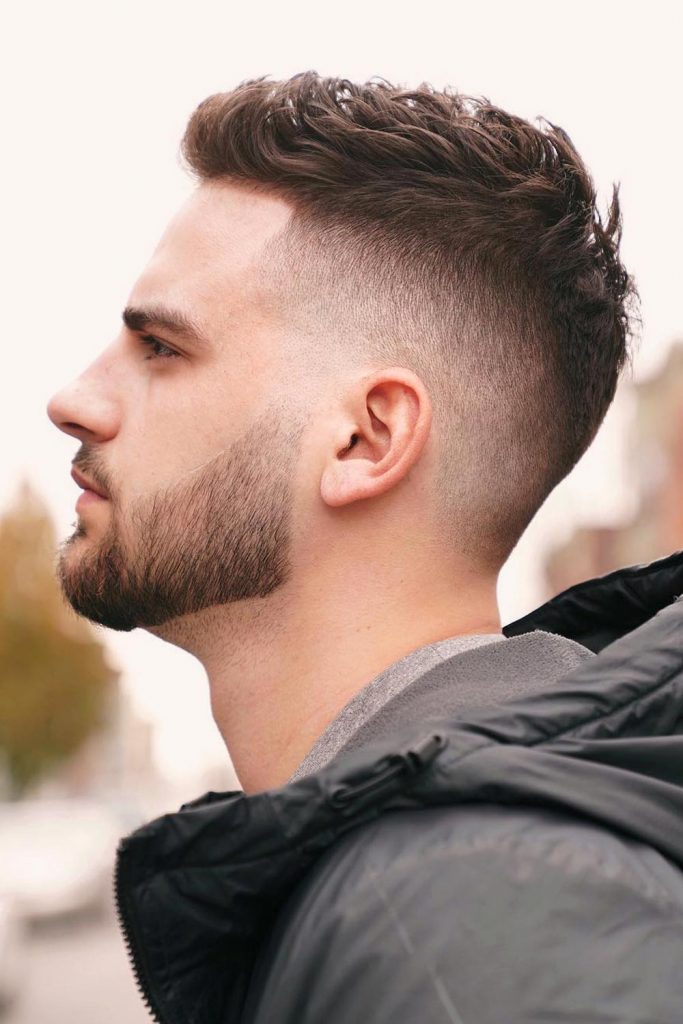 Textured Quiff With Fade