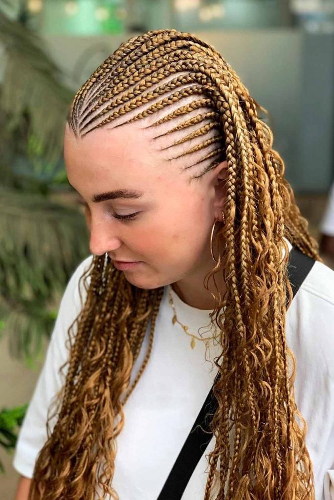 Bohemian Half Cornrows Braids #bohobraids #bohemianbraids #braids