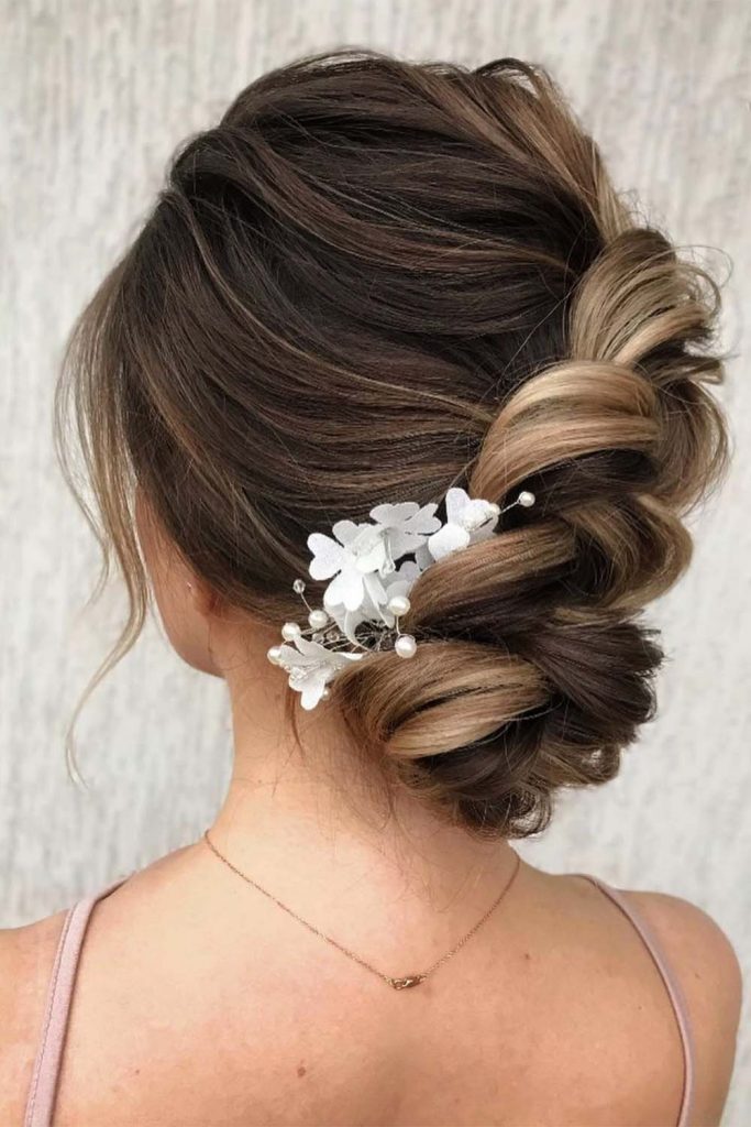Braided Updo with Flowers