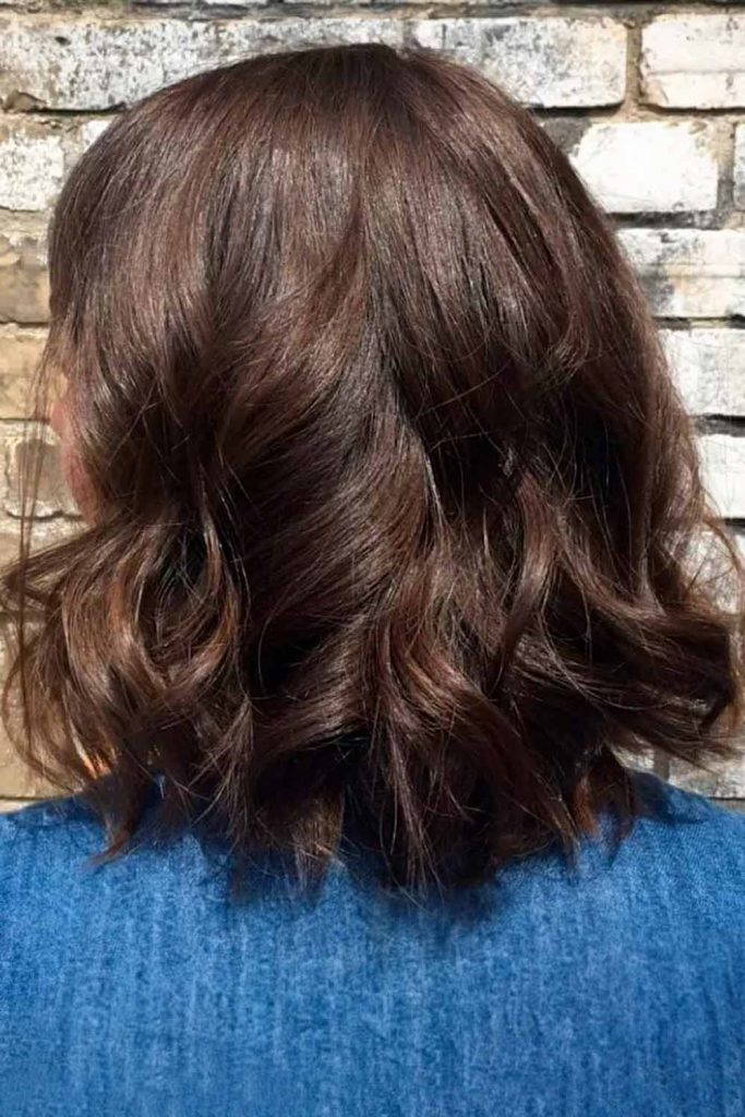 Messy Brunette Bob Hair Cut