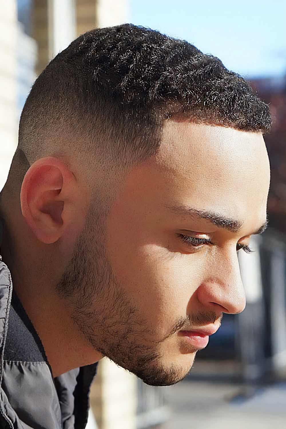 Curly Hair Buzz Cut Men #buzzcut #buzzhaircut #buzzhairstyle #buzzcutmen