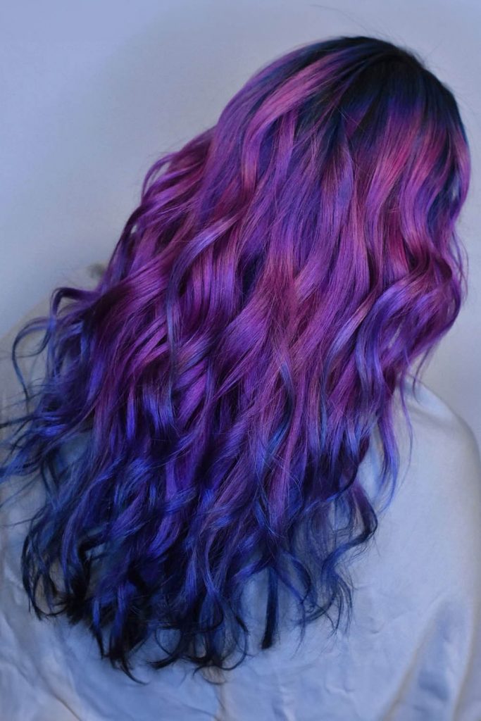 Lavender Hair With Dark Roots